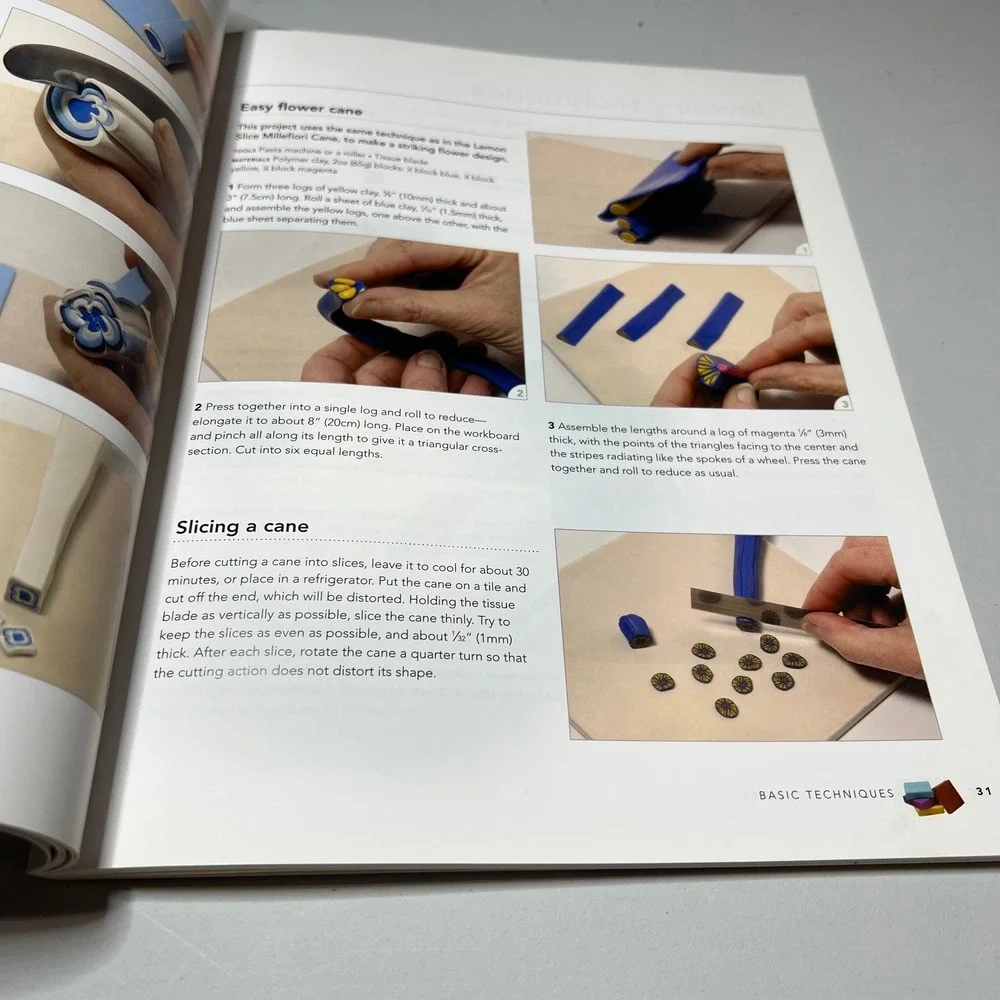 Polymer Clay Instruction Book Lot of 4 Crafting‎ Techniques Projects
